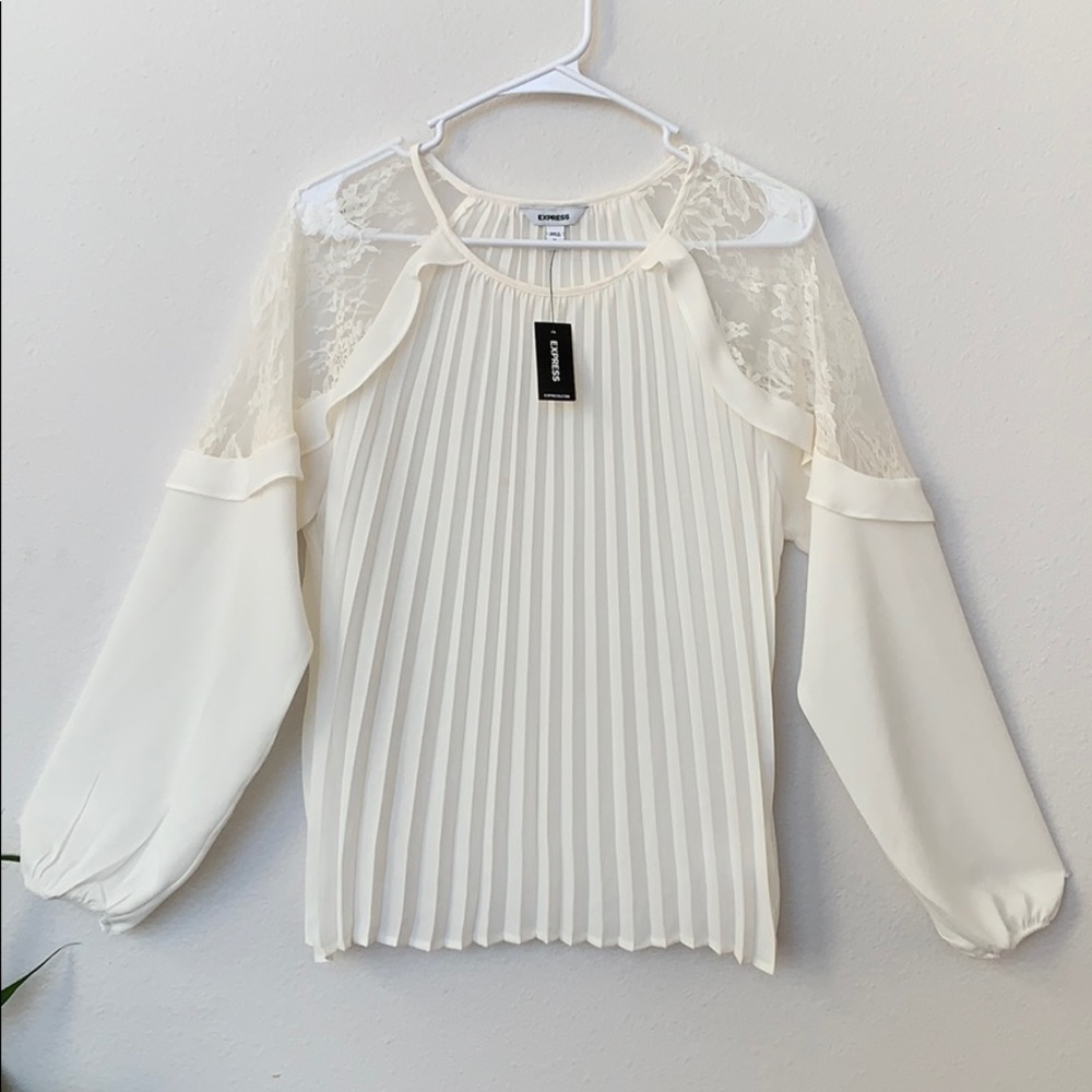 Express Cream Dress Blouse
